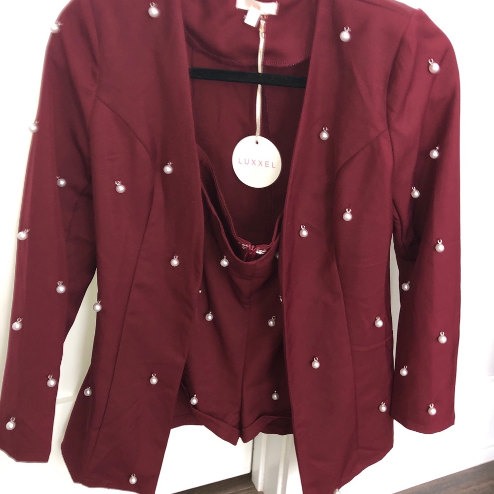 NWT suit blazer shorts set
